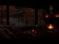 NO ADS 🌧️ Cozy Autumn Night 🍂 Rain on the Window & Warm Fireplace for Sleep, Relaxation & Focus 🔥