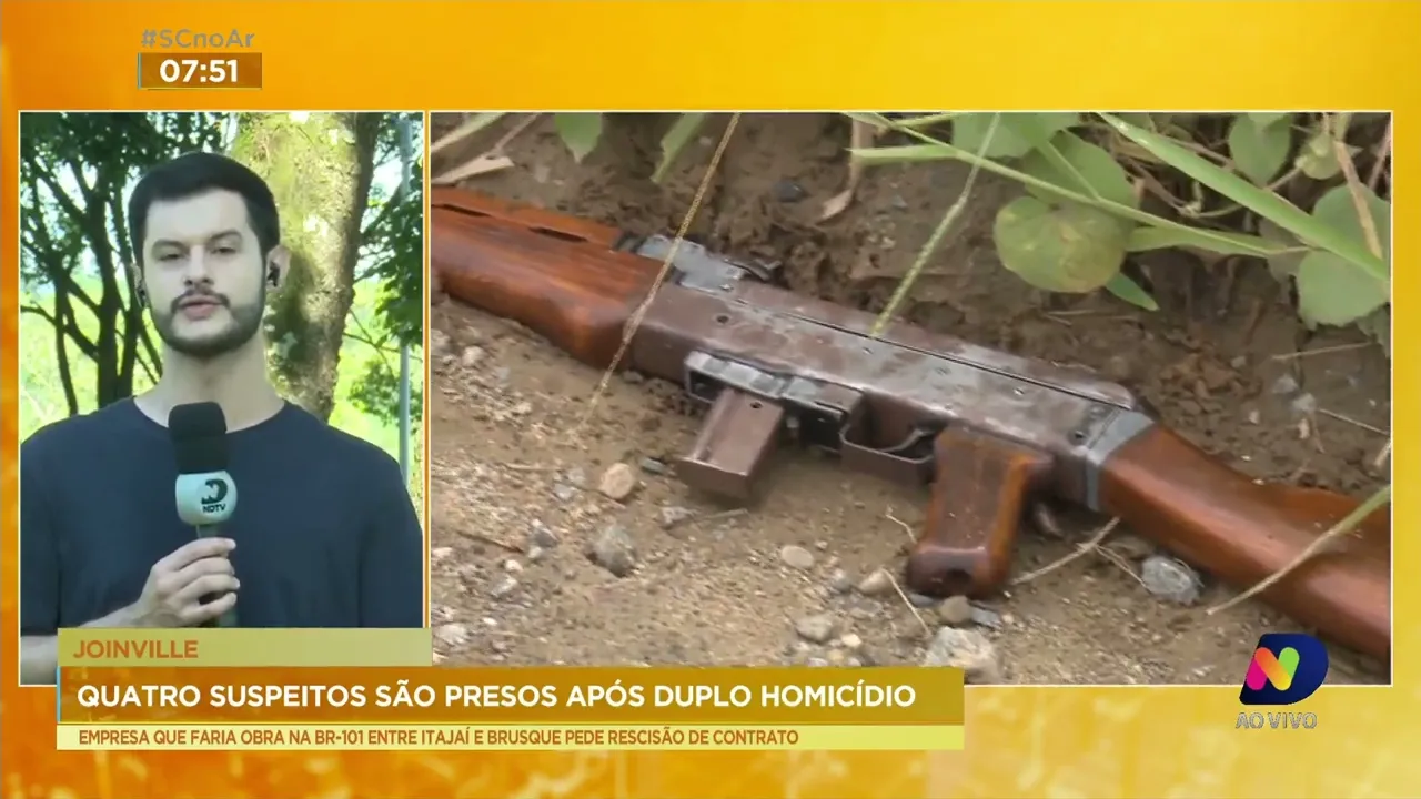 Quatro suspeitos de duplo homicídio são presos, em Joinville