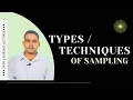 Types of sampling in research simple explanation english