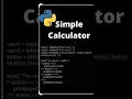Simple Calculator in python