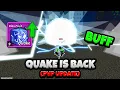 Quake Fruit is Back NEW BUFF Blox Fruits PVP Update
