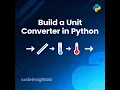 Build a Unit Converter in Python Multi-Category Conversion Tool