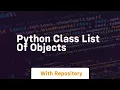 python class list of objects