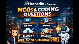 HashedIn by Deloitte Interview Questions MCQs Coding Questions for Web Mobile Cloud