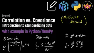 Correlation vs Covariance Standardization of Data with example in