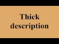 Thick description