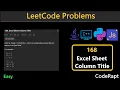 Excel Sheet Column Title Leetcode Q 168 Python C Java JS Leetcode Daily Challenges
