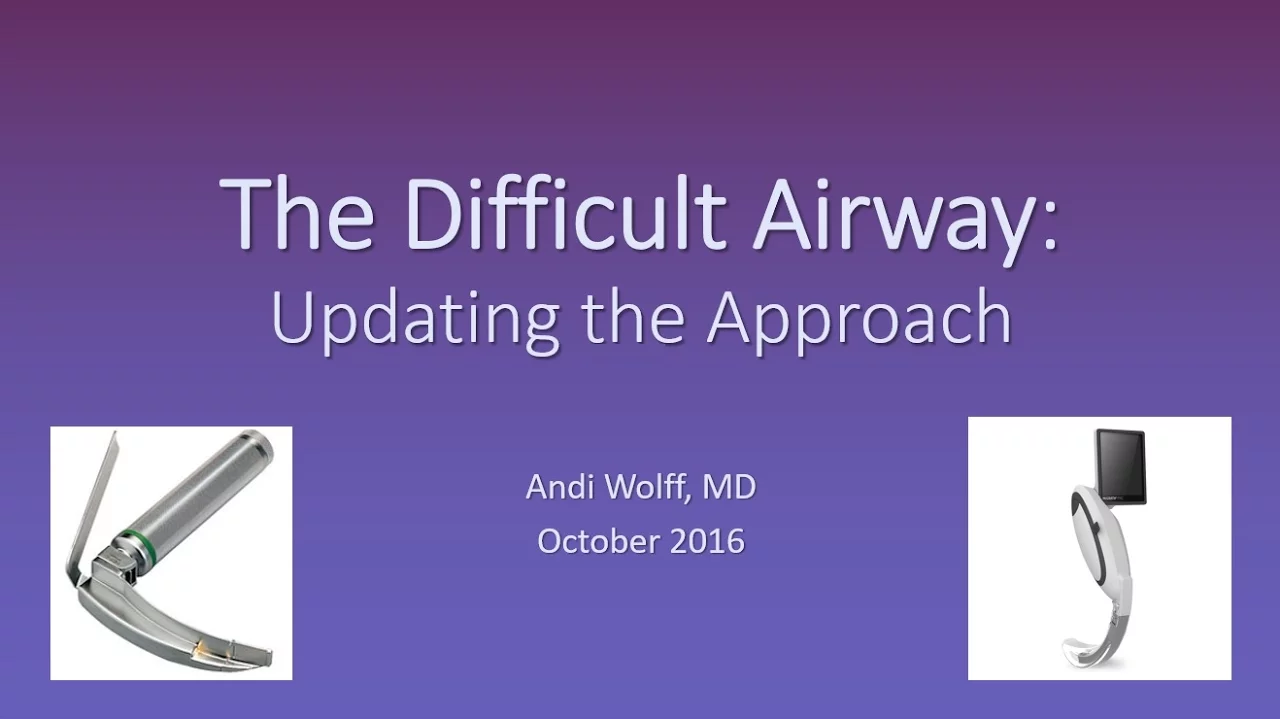 The Difficult Airway Updated video