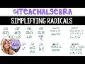Algebra 1 - Simplifying Radical Expressions