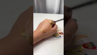 طريقة الحصول على لون البشرة بالوان الاكرلك Getting Skin Tone Color With Acrylic Paint 