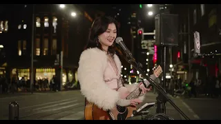 Shirina busking in Sydney 2026