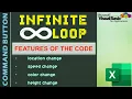 Excel VBA - A Button That Moves Within an Infinite Loop Location Speed Height and Color Change