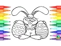 Coloring Pages Easter bunny and Easter Eggs I Coloring for kids