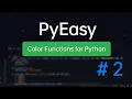 COLOR FUNCTIONS FOR PYTHON 2 Python Helper