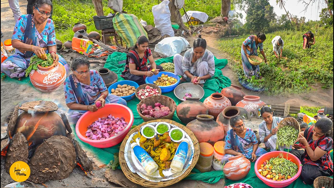 Surat Hardworking Usha Bahen & Family Making Authentic Winter Dish Umbadiyu  80 l Gujarat Food Tour