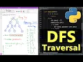 Depth First Search - DFS Tree Traversal Python