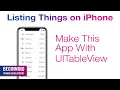Build a Simple TableView App