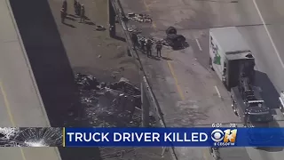 FedEx Truck Driver Killed After Crashing Over Highway In Dallas