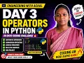 Operators in Python Day 3 30 Days Coding Challenge