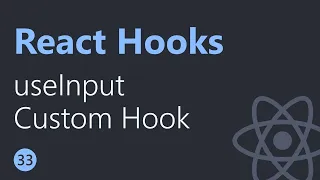 React Hooks Tutorial 33 useInput Custom Hook English