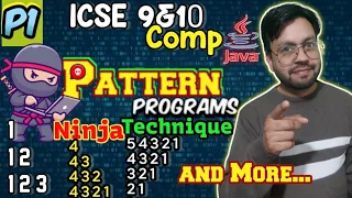 Part 1 - Smart and Fastest Way To Solve Java Triangle Pattern Programs ICSE Computer Class 10th