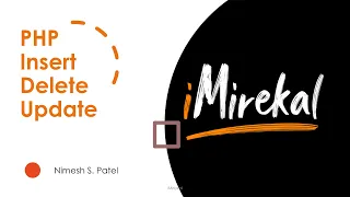 PHP Insert Delete Update with Code iMirekal