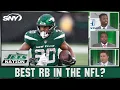 Bart Scott Willie Colon and Connor Rogers on Breece Hall s ceiling this season SNY