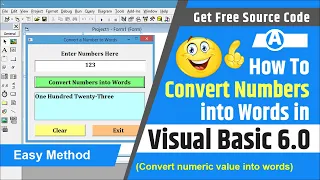 How to convert numbers into words in visual basic 6 0 Convert numeric value into words