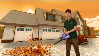 AKU DI SEWA LAGI BUAT BERSIHIN RUMAH ORANG KAYA! | Clean all the leaves!