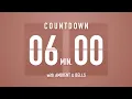 6 Minute Countdown Timer Flip Clock with Ambient Music Bells