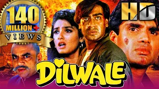 Dilwale HD Bollywood Blockbuster Hindi Film Ajay Devgn Suniel Shetty Raveena Tandon द लव ल 