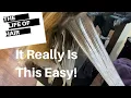 Easy Quick Free Hand Balayage and Money Piece Bleach Blonde Hair