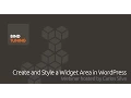 Create and style a widget area in WordPress