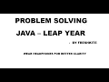 LEAP YEAR - PROBLEM SOLVING