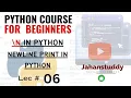 L 6 How to Print code on newline in python What is n backslash n Python code print on newline