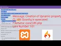 Message Creation of dynamic property CI - URI config is deprecated Codeigniter ERROR