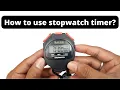 How to use stopwatch in Physics lab experiment Stopwatch timer