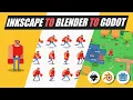 2D Animation Art to a Game Full Export Workflow Inkscape Blender Godot