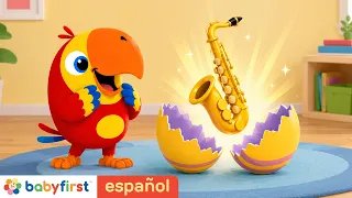 Larry Aprende Vocabulario con Huevos Sorpresa | Instrumentos Musicales, Vehículos y Más | BabyFirst