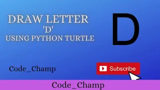 Draw letter D using Python Turtle python turtle python turtle graphics python turtle drawing