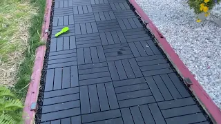 Goovilla Plastic Interlocking Deck Tiles 36 Pack Patio Deck Tiles Easy to install looks great