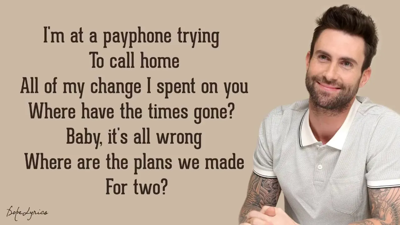 Maroon 5 feat  Wiz Khalifa  - Payphone    Lyrics