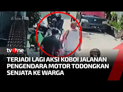 Detik-detik Aksi Nekat "Koboi" Todongkan Senjata Kepada Warga, Peristiwa Terekam CCTV