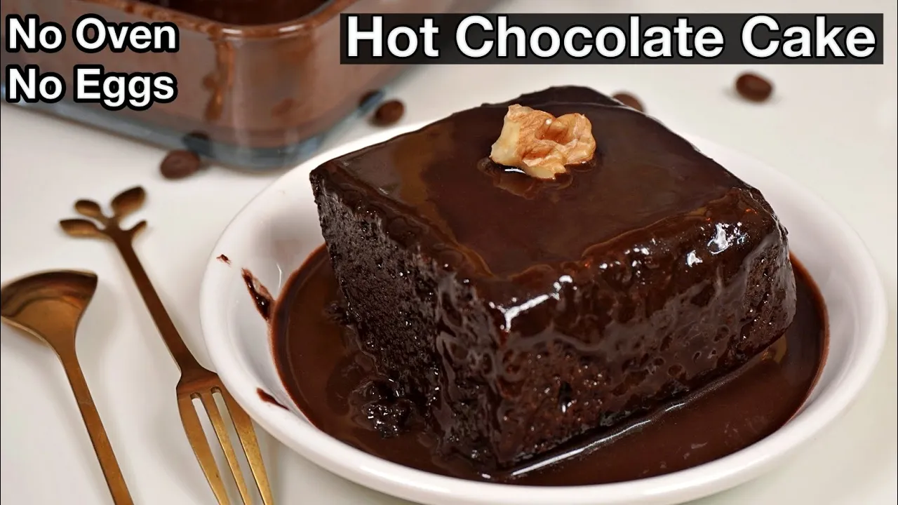 Eggless Melt In Your Mouth Chocolate Cake - Quick Hot Chocolate Cake   Cake Without Oven