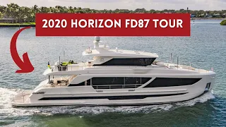 Tour The Exclusive 2020 Horizon FD87 “Aqua Life” Yacht | Boating Journey