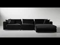 Milo Modular Sectional in Black Velvet