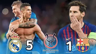 ملخص مباراة ريال مدريد برشلونة 5 1 السوبر الاسباني 2017 جنون فهد العتيبي جودة عالية 1080p 