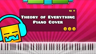 Theory Of Everything By DJ Nate Piano Tutorial Cover Geometry Dash Level 12 