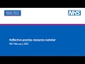 Reflective practice resources webinar