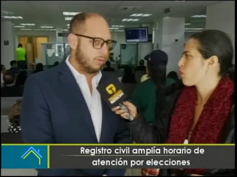 Registro civil amplía horario de atención por elecciones